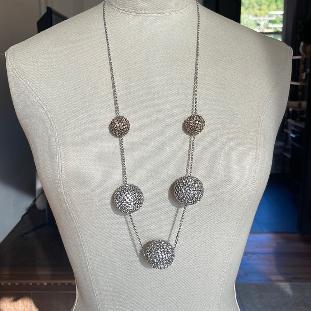 Swarovski Pin Up Crystal Balls Long Necklace